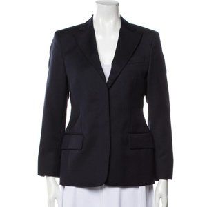 EUC Gucci tailored navy blue mohair / wool women's blazer jacket,  IT 40 US 2-4